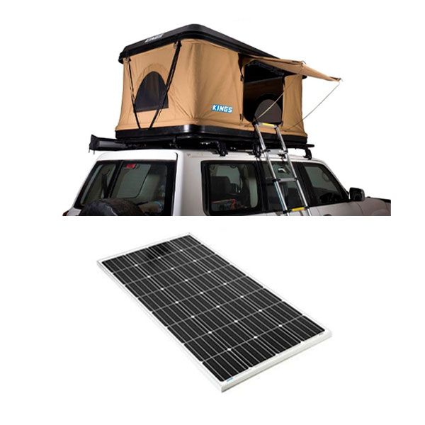 Kings Kwiky Mkii Hard Shell Rooftop Tent 160w Fixed Solar Panel 4wd Supacentre